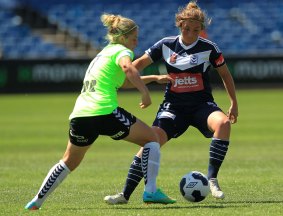 Canberra United defender Ellie Brush (left) is confident of being right for Sunday's W-League grand final against Perth Glory