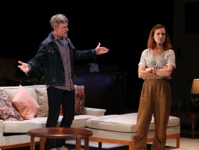 Peter Houghton and Catherine McClements in MTC's <i>Three Little Words</I>.