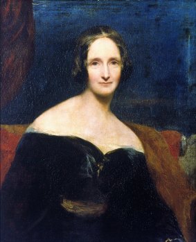 <i>Mary Shelley</i>, oil on canvas by Richard Rothwell, c1840. 