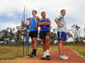 Joseph Kremer,15, of Goulburn, Taumasina Amon,13, of Michelago and Kiarna Woolley-Blain,12, of Merimbula will represent the ACT at the Australian Little Athletics Championships in Perth.