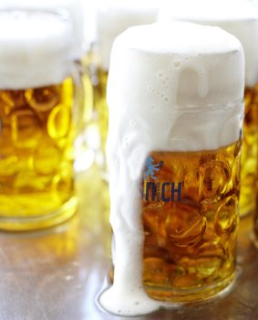 German beer sales could benefit from a free trade deal between the US and the EU, according to Angela Merkel.