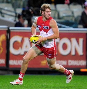 Sydney's Alex Johnson hasn't played a game since the 2012 premiership victory over Hawthorn.