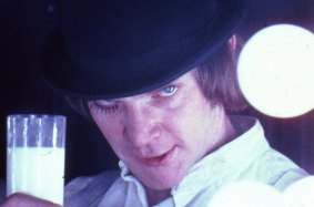 Malcolm McDowell in A Clockwork Orange.