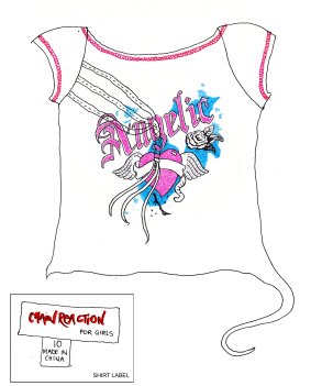 A sketch of the T-shirt found close to Angel's bones in Belanglo State Forest in 2010.  

 
