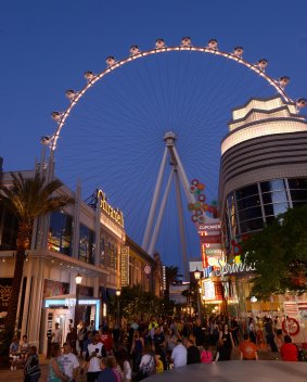 The world's tallest observation wheel, the High Roller in Las Vegas.