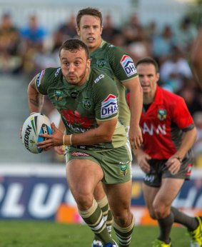 Canberra's Josh Hodgson in action during a match watched on TV by more than 450,000 people in Sydney and Brisbane.