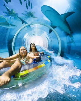 Aquaventure water park, Atlantis Palm Jumeirah hotel.
