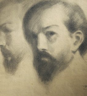 Portrait of Claude Debussy (1910) by Kahlil Gibran. 