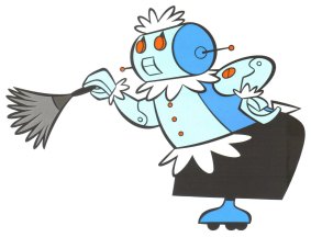 Domestic goddess on wheels: Rosie the robot from <i>The Jetsons</i>.