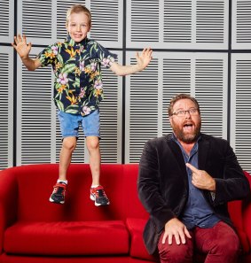 Shane Jacobson (right) gives children a chance to shine in <i>Little Big Shots</I>.