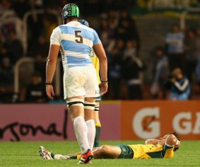 Matt Toomua was forced off the ground after being hit against Argentina, but can't remember taking cognitive tests on the sideline, despite passing the examination.