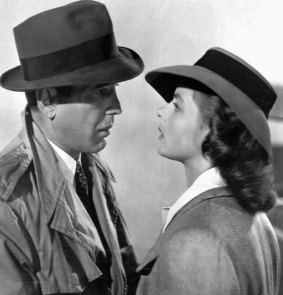 Ingrid Bergman in what has been described as her most enduring role, with Humphrey Bogart in <i>Casablanca</i>.