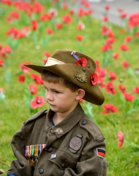 Remembrance Day 2015. Riley Gilbert, whose grandfathers fought in both wars.
