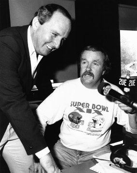 Mike Gibson with Alan Jones in March 1985