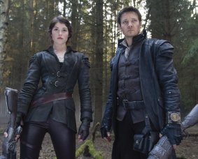 Gemma Arterton and Jeremy Renner in <i>Hansel and Gretel: Witch Hunters</i>.