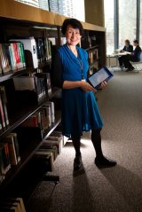 Melbourne Grammar librarian Dianne Ruffles.