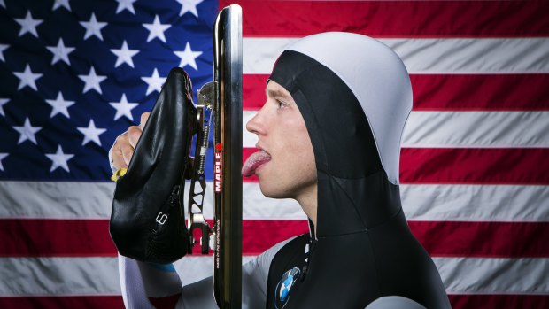 Stealth project: US Olympic speed skater Patrick Meek will be wearing one of the Mach 39 suits.