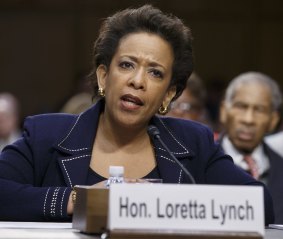 Attorney-General nominee Loretta Lynch testifies on Capitol Hill in Washington.