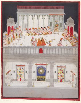 Bakhta's Maharana Ari Singh II in durbar 1765.
