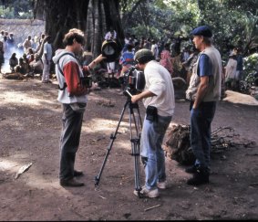John Tristram on location in Vanuatu for the Pacifica series.