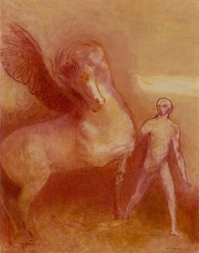 Odilon Redon, "Pegasus (Pegase)" c.1900-05 National Gallery of Victoria, Melbourne Felton Bequest, 1951 in The Horse.