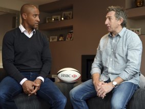 Rugby greats: George Gregan and Jonathan Davies