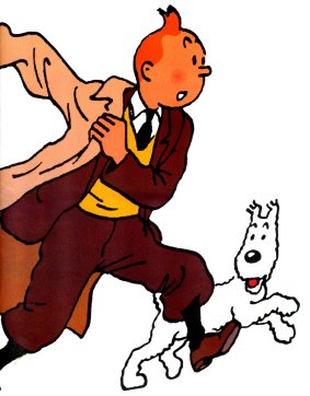 Tintin and his dog Snowy, by Georges Remi.