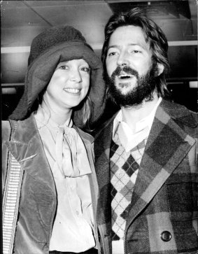 Pattie Boyd and Eric Clapton in 1974.