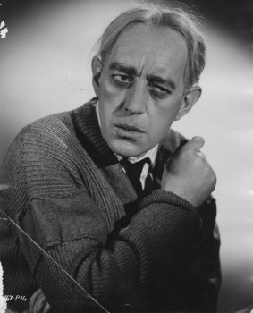 Alec Guinness as Professor Marcus, a mastermind of the "Guinness Gang", in The Ladykillers.