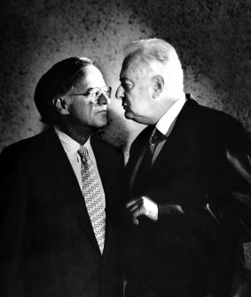 Gordon Darling with former Prime Minister Gough Whitlam in 1990 when he was chairman of the American friends of the Australian National Gallery.