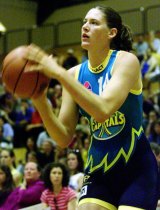 Jackson, pictured for the capitals in 2001 played in Canberra, and for the Opals, for almost 20 years.