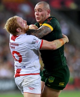 Confrontation: David Klemmer and James Graham go toe to toe.