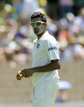 India's bowler R Ashwin looks on during the Adelaide Test in 2012.