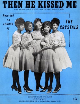 Barbara Alston (left) on the album cover for Then He Kissed Me by the Crystals, 1963. 