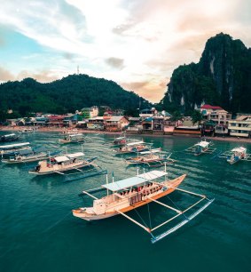 El Nido town is in northern Palawan.