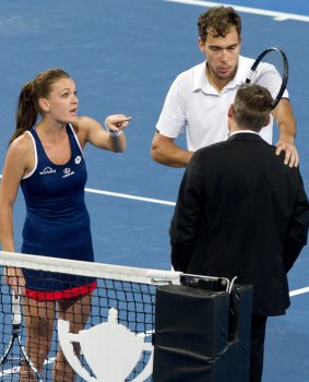 ITF referee Andres Egli was called upon to settle the dispute.