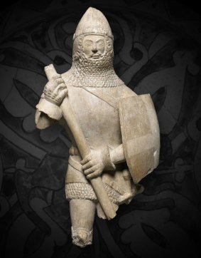 A figure of a medieval knight.