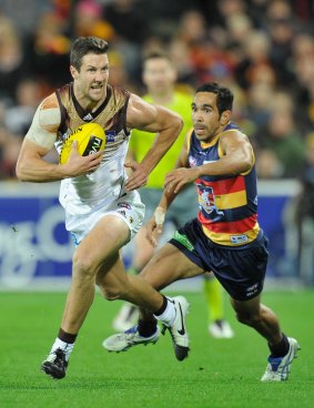 Popular viewing: The Crows, Hawks game attracted a big audience.