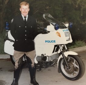 Shane Connelly started policing in the 1980s on the back of a motorbike, patrolling Canberra's streets. 