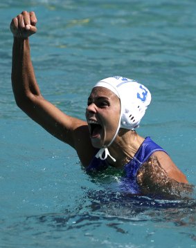 Winning goal: Italy's Arianna Garibotti was overjoyed.