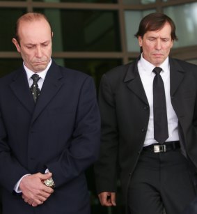 Brothers Chris, left, and Gerry Apostolatos pleaded guilty at the Melbourne Magistrates Court on Wednesday.