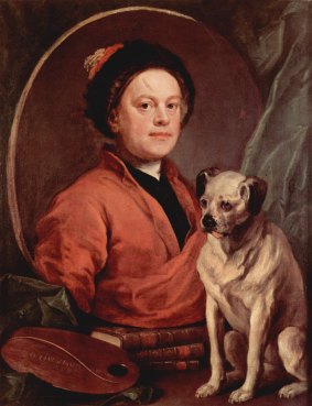 William Hogarth's Self-Portrait with Pug-Dog.