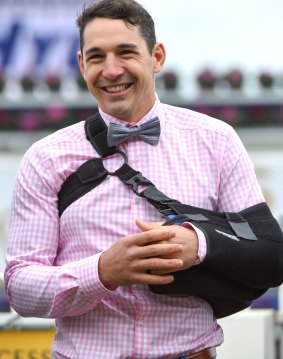 Billy Slater will soon be losing the sling.