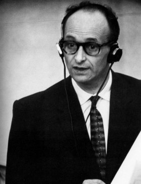 Adolf Eichmann at his trial in 1961.