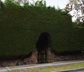 A commanding hedge keeps prying eyes at bay in Ivanhoe. 