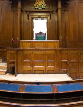 The courtroom, where the History Whisperer tour ends.