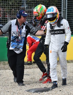 Fernando Alonso walked away unhurt