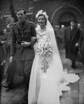 Second son: The Duke and Duchess on their wedding day, April 19, 1941.