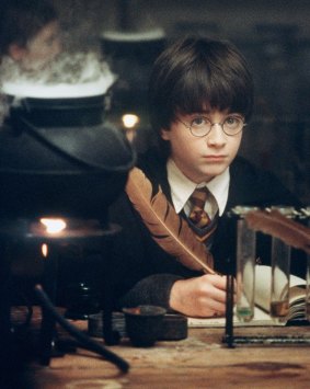 Daniel Radcliffe in a scene from Harry Potter and the Sorcerer's Stone.