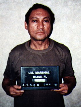 Panama's former dictator Manuel Noriega in Miami, after his arrest by US Drug Enforcement Agency agents, 1990.